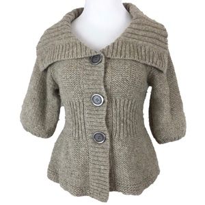 Free People S Chunky Sweater Cardigan Peplum Knit